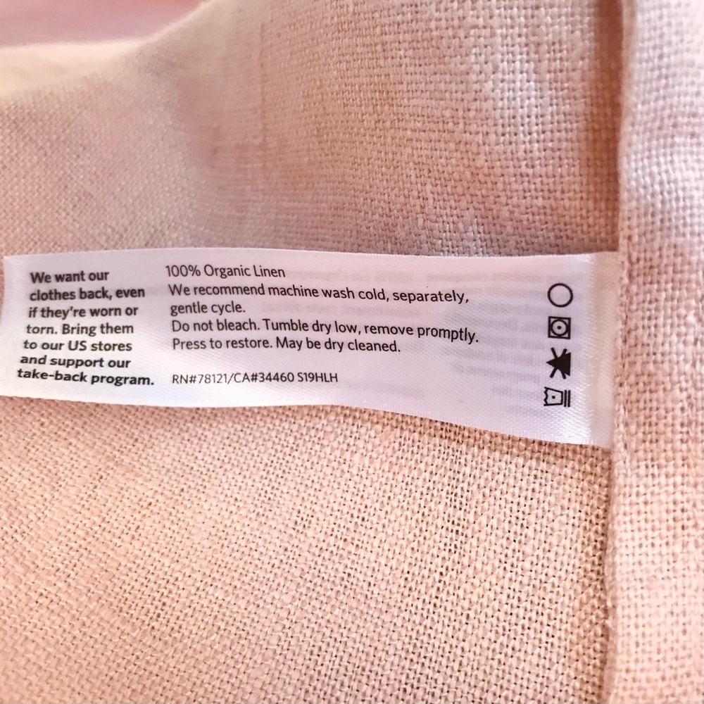 Eileen Fisher Organic Linen Blush Pink Shawl Collar Open Front Jacket Blazer S - Picture 6 of 10